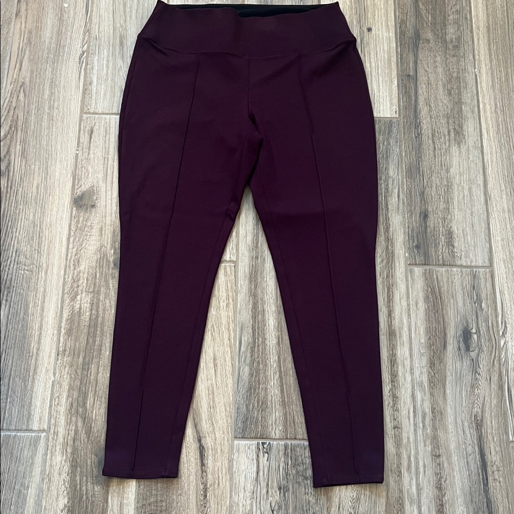 Apt. 9 Women's Dark Burgundy Ponte  Leggings
